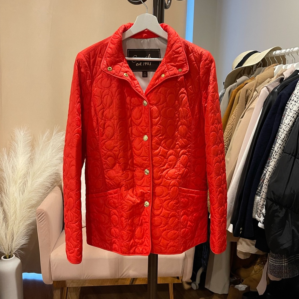 Authentic Quilted logo Coach jacket